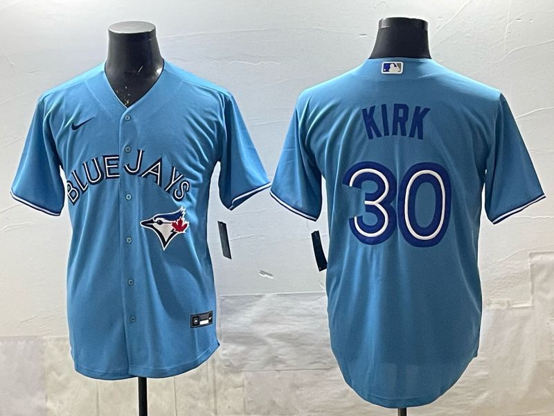 Men 2025 Toronto Blue Jays #30 Kirk Light Blue Game Nike MLB Jersey style 01->toronto blue jays->MLB Jersey